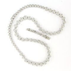 Modern Choker with brilliant cut diamonds up to 12.50ct 18k gold 46.0 grams