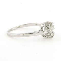 Solitaire ring with rose cut diamond up to 0.30ct 18k gold 2.4 grams