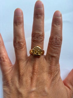 18k yellow gold ring – 9.7 grams - ring size U.S. 7 - EU. 17.25 (54)