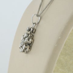 Necklace and pendant with brilliant cut diamonds up to 0.62ct 14k gold 3.7 grams