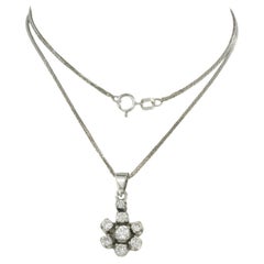 Necklace and pendant with brilliant cut diamonds up to 0.62ct 14k gold 3.7 grams