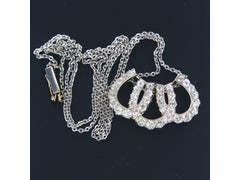 Collar victoriano con diamantes talla mina antigua de hasta 2,50 ct Oro y plata de 14k