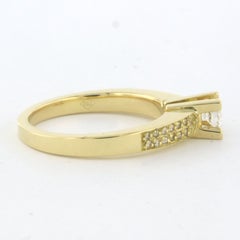 Ring with brilliant cut diamonds up to 0.37ct 18k yellow gold 6.2 grams