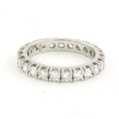 Eternity ring with brilliant cut diamonds up to 1.58ct 18k white gold 4.0 grams