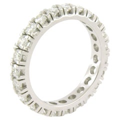 Eternity ring with brilliant cut diamonds up to 1.58ct 18k white gold 4.0 grams