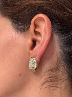 Earrings with brilliant cut diamonds up to 1.50ct 18k gold 10.7 grams