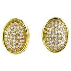 Earrings with brilliant cut diamonds up to 1.50ct 18k gold 10.7 grams