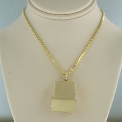 Vintage i14k gold necklace with a slot machine-shaped pendant - 16.8 grams