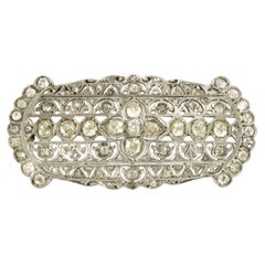 ART NOUVEAU Broche con mina antigua y diamantes talla rosa de hasta 3,50 ct Oro de 18k