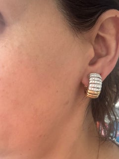 Earrings with brilliant cut diamonds up to 0.60ct 18k gold 20.4 grams