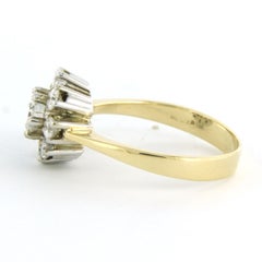 Ring with brilliant cut diamonds up to 0.93ct 14k gold 4.2 grams