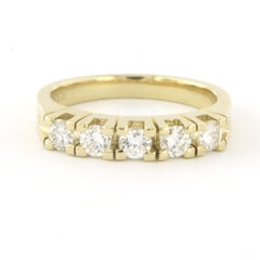 Ring with brilliant cut diamonds up to 0.60ct 14k gold 4.6 grams