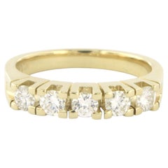 Ring with brilliant cut diamonds up to 0.60ct 14k gold 4.6 grams