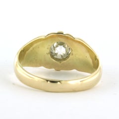 VICTORIAN Ring with old mine cut diamond up to 1.00ct 14k yellow gold 5.5 grams
