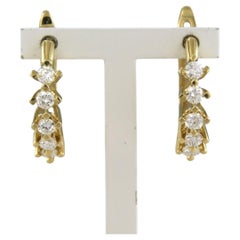 Earrings with brilliant cut diamonds up to 0.80ct 14k gold 6.8 grams