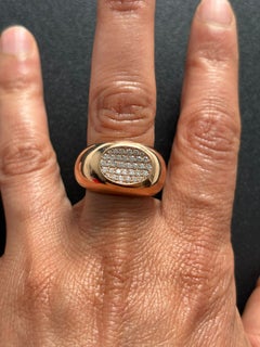 Ring with brilliant cut diamonds up to 0.80ct 14k rose gold 10.0 grams