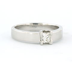 Ring mit Prince Diamond mit bis zu 0,37ct 18k Weißgold 5,0 Gramm