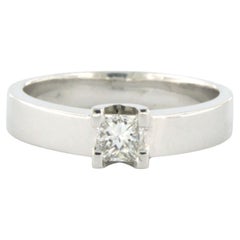 Ring mit Prince Diamond mit bis zu 0,37ct 18k Weißgold 5,0 Gramm