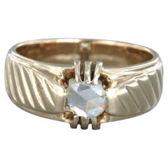 Herrenring aus 14k Rotgold mit Diamant im Rosenschliff (bis zu 0,30ct) 7,4 Gramm
