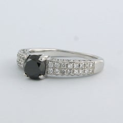 Ring with brilliant cut diamonds up to 1.50ct 18k white gold 4.3 grams