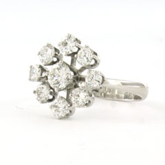 Ring with brilliant cut diamonds up to 1.60ct - 4.1 grams - 18k gold