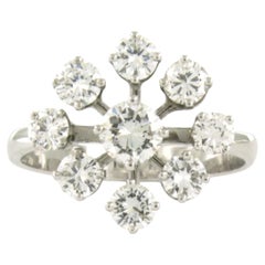 Ring with brilliant cut diamonds up to 1.60ct - 4.1 grams - 18k gold
