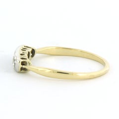 Bague ANTIQUE avec des diamants de taille ancienne Up & Up Up jusqu'à 0.25ct Or 14k 1.5 grammes