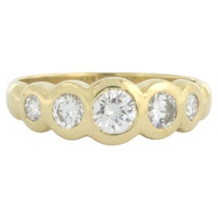 Moderner Ring mit Diamanten im Brillantschliff bis zu 0,75 ct, 18 Karat Gold, 5,7 Gramm