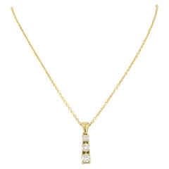 Collana e ciondolo moderni con diamanti a taglio brillante fino a 0,86 ct, in oro 14k