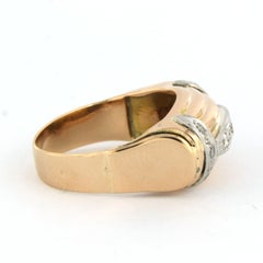RETRO ring brilliant and single cut diamonds up to 0.28ct 18k gold 7.8 grams