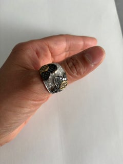 Ring with brilliant cut diamonds up to 2.30ct 18k gold 12.2 grams