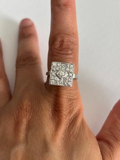 Ring with brilliant and single cut diamonds up to 0.90ct 14k gold 4.7 grams