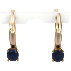 Earrings with sapphire up to 1.94ct 14k gold 4.1 grams