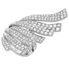 Contemporary Diamond Gold Cocktail Ring