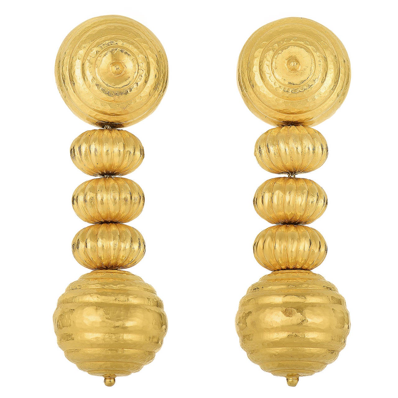 Lalaounis Minoan and Mycenaean Collection Gold Earrings For Sale