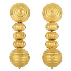 Lalaounis Minoan and Mycenaean Collection Gold Earrings