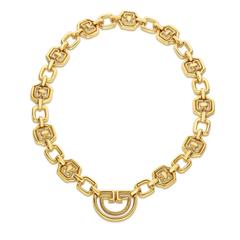1980s David Webb Gold "Statement" Necklace