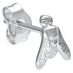 mini FLY Essential Individual Earring in 18K White Gold - ECH JEWELRY