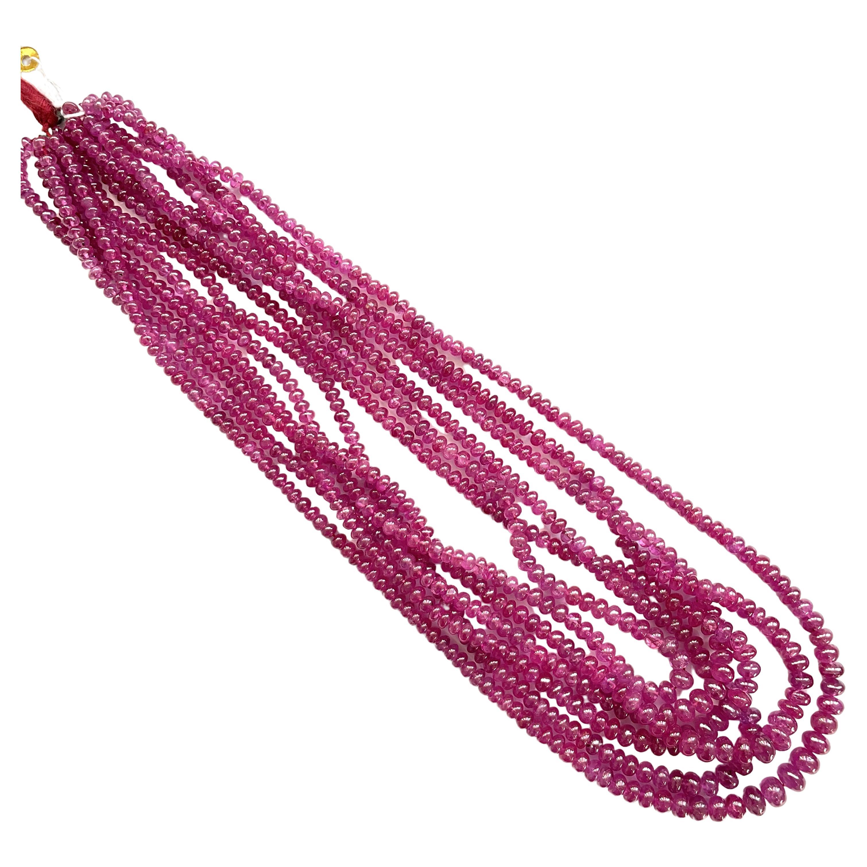 Certified 620.66 Carats Burma Ruby Top Quality Beads For Jewellery Natural Gems For Sale