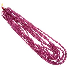 Certified 620.66 Carats Burma Ruby Top Quality Beads For Jewellery Natural Gems