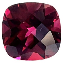 4.15 carats natural red rubellite tourmaline cushion cut louple clean gemstone