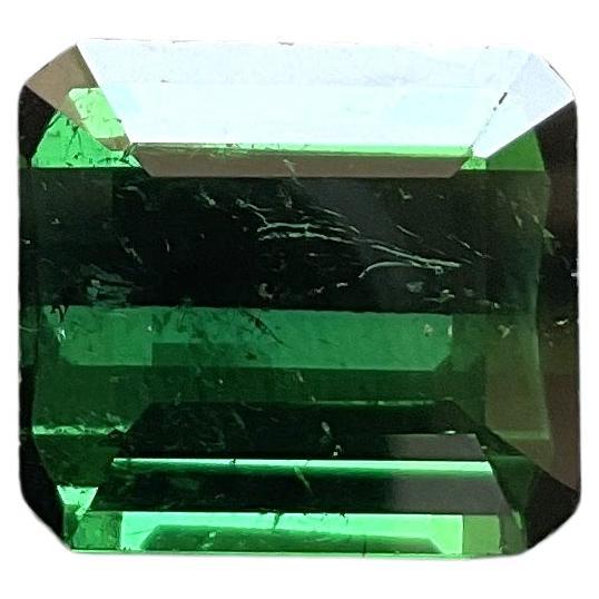 11.86 Karat Nigeria grüner Turmalin Top Qualität Oktagon Schliff Stein natürlich Edelstein im Angebot