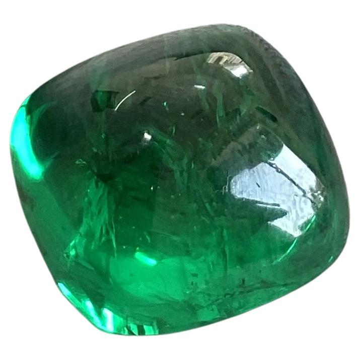 11.97 Karat sambischer Smaragd Zuckerhut Cabochon Top Qualität Natürlicher Edelstein (Kegel-Cabochon) im Angebot