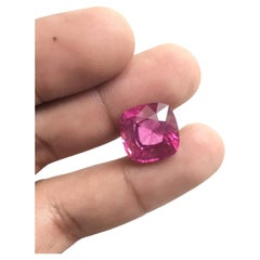 13.65 Carats Rubellite Cushion Cut Top Quality For Fine Jewelry Natural Gemstone