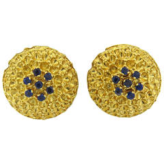 Sapphire Gold Earrings