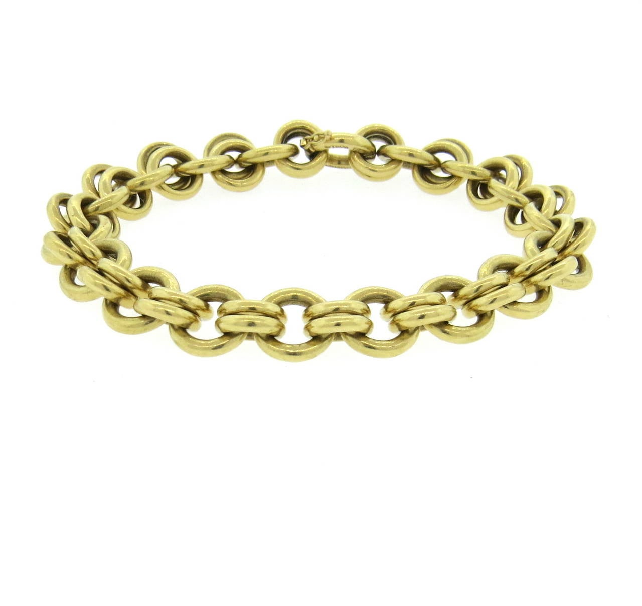 An 18k yellow gold bracelet crafted by Jean Schlumberger for Tiffany & Co.  The bracelet measures 7.25