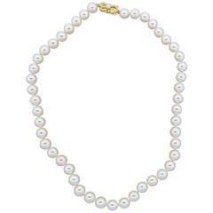 Used Mikimoto Pearl Gold Necklace