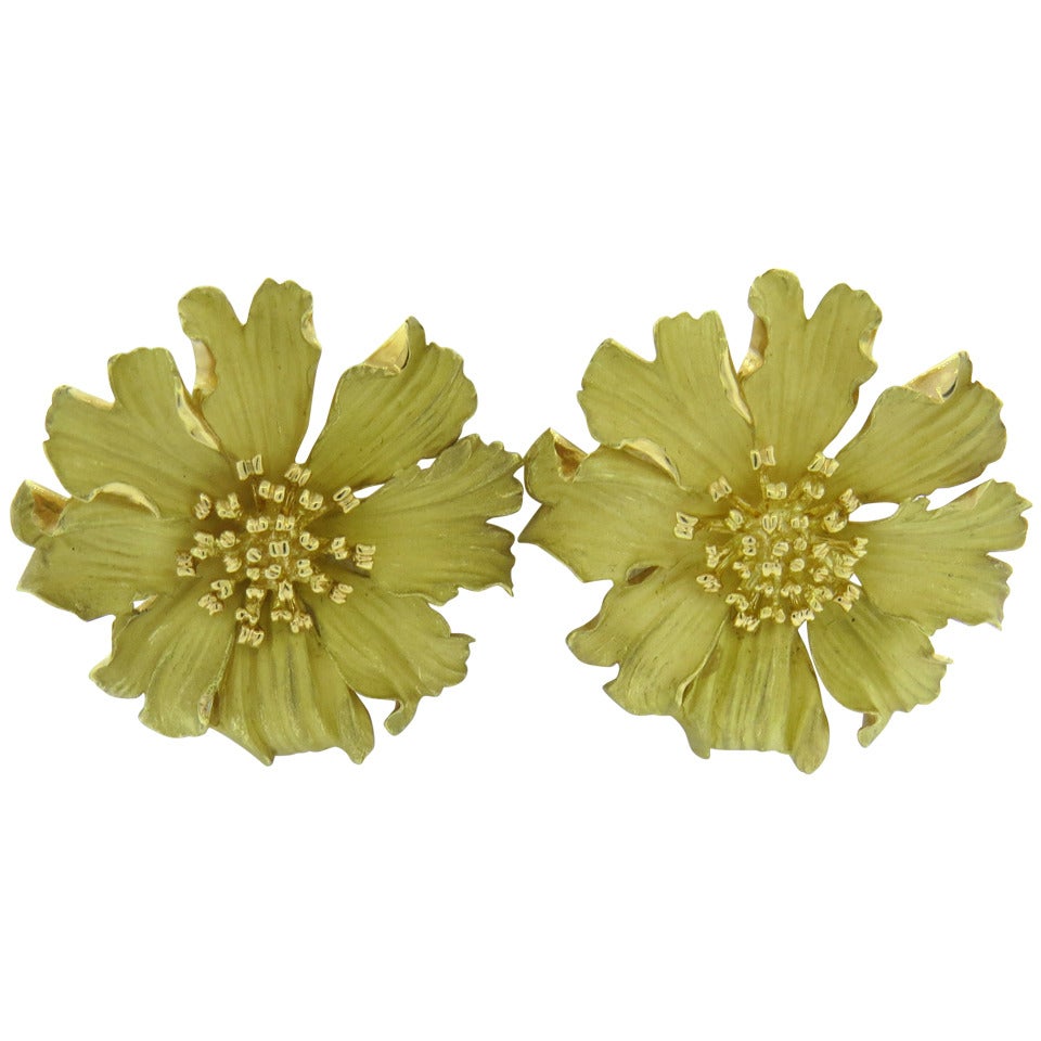 Tiffany & Co. Alpine Rose Gold Flower Earrings