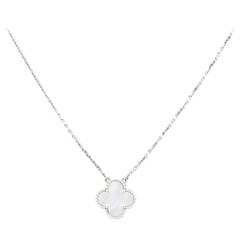 Van Cleef 
Arpels Vintage Alhambra Mother-of-Pearl Pendant Necklace