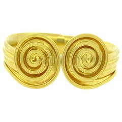 Ilias Lalaounis Gold Swirl Cuff Bracelet
